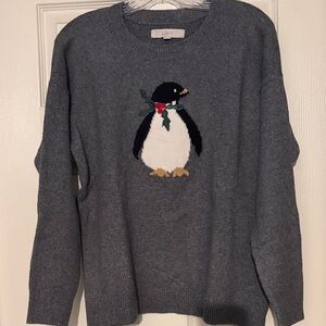 Loft Gray Penguin Sweater